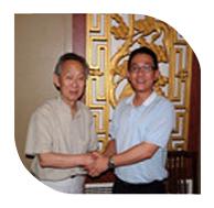 2011年8月22日，我司韦总经理在北京拜会中国建筑材料科学研究院院长金宗哲教授